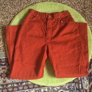 Orange Wrangler Straight Leg Jeans